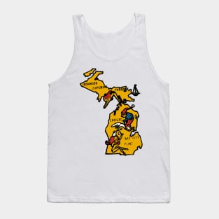 Vintage Style Michigan Decal Tank Top